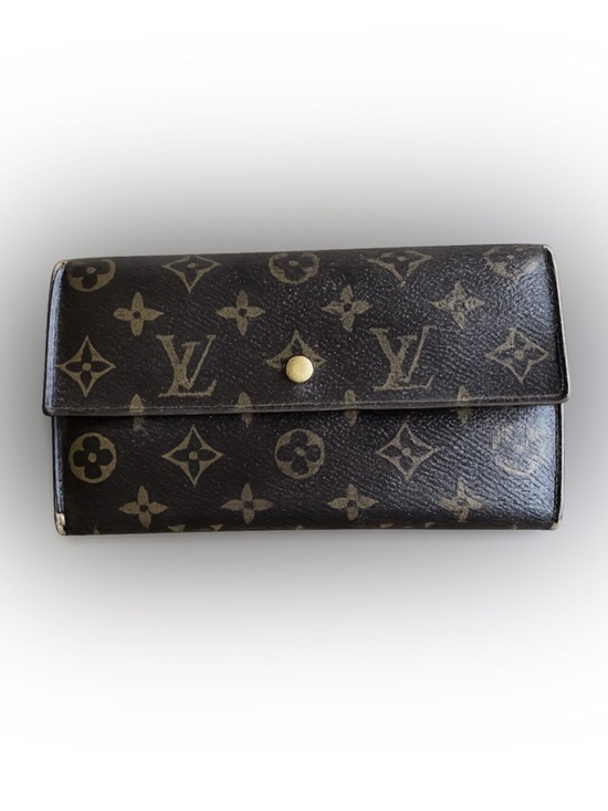 Handbags - Louis Vuitton Epi Leather Long Wallet Brown Bifold Snap Made in Spain Auth LV
